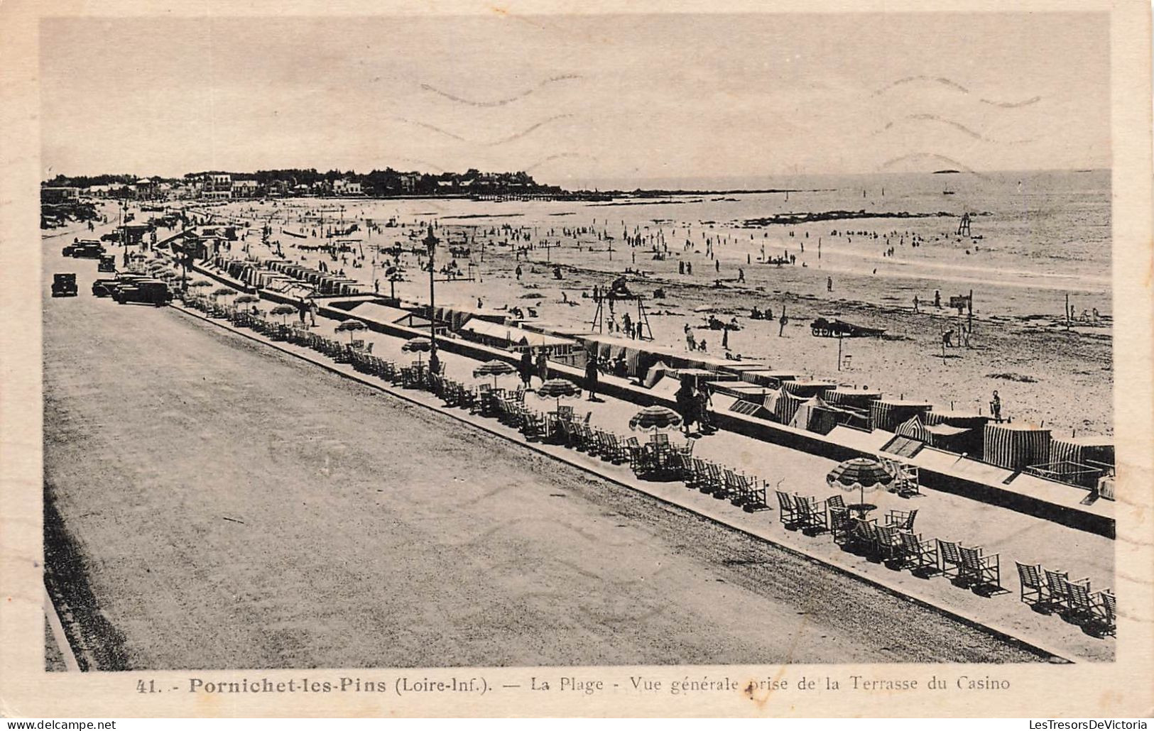 FRANCE - Pornichet Les Pins - La Plage - Vue Générale Prise De La Terrasse Du Casino - Carte Postale Ancienne - Pontchâteau