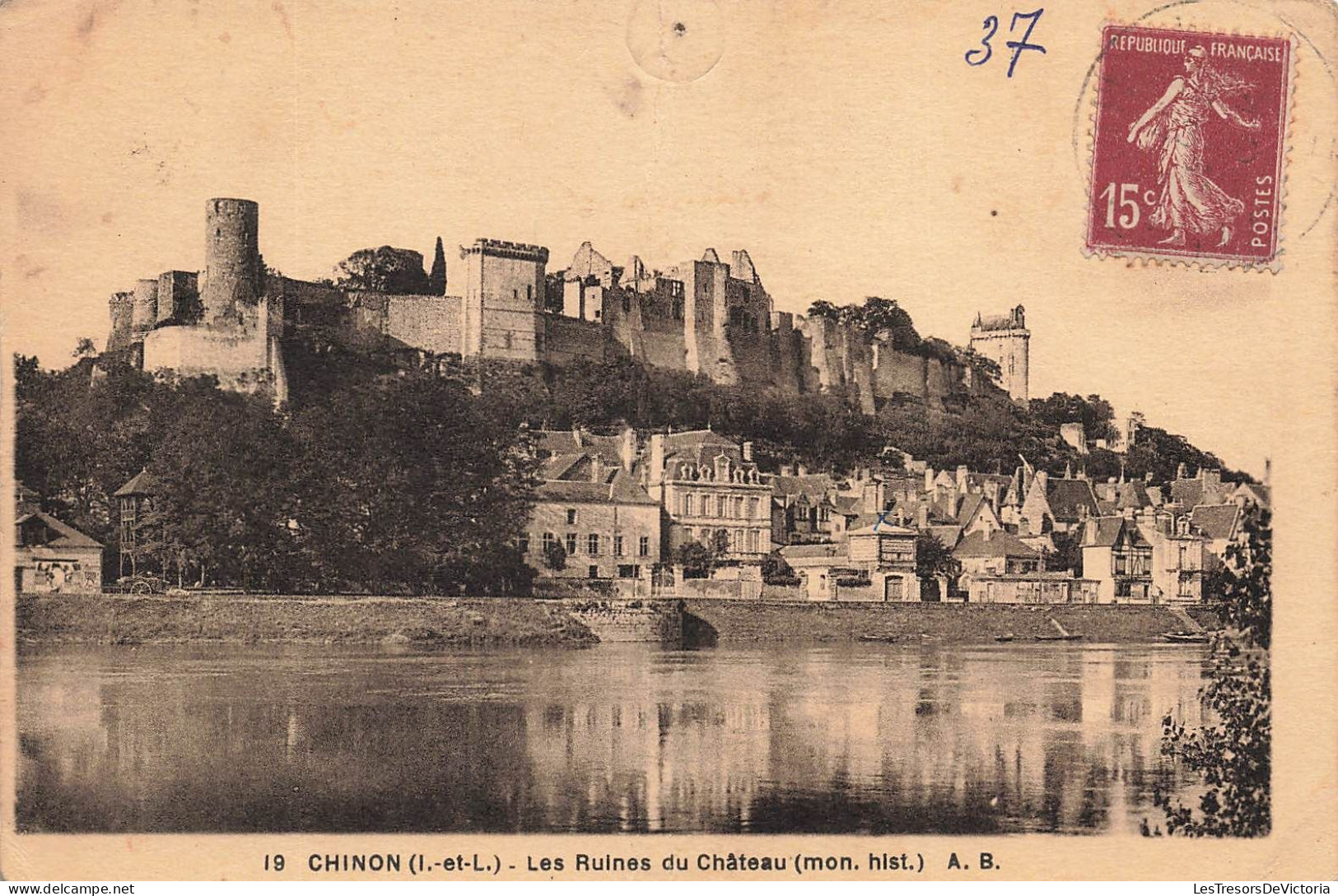 FRANCE - Chinon - Les Ruines Du Château - Carte Postale Ancienne - Chinon