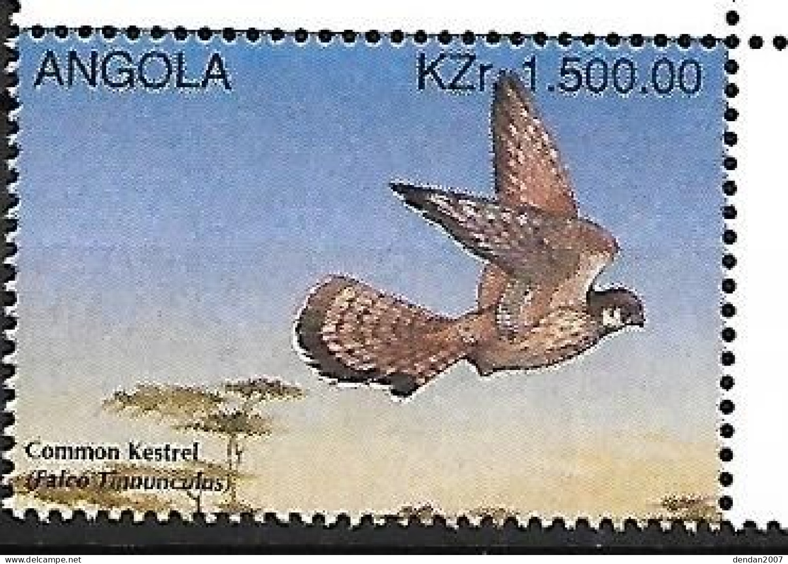 Angola -  Mnh ** 1996 :  Common Kestrel  -  Falco Tinnunculus - Águilas & Aves De Presa