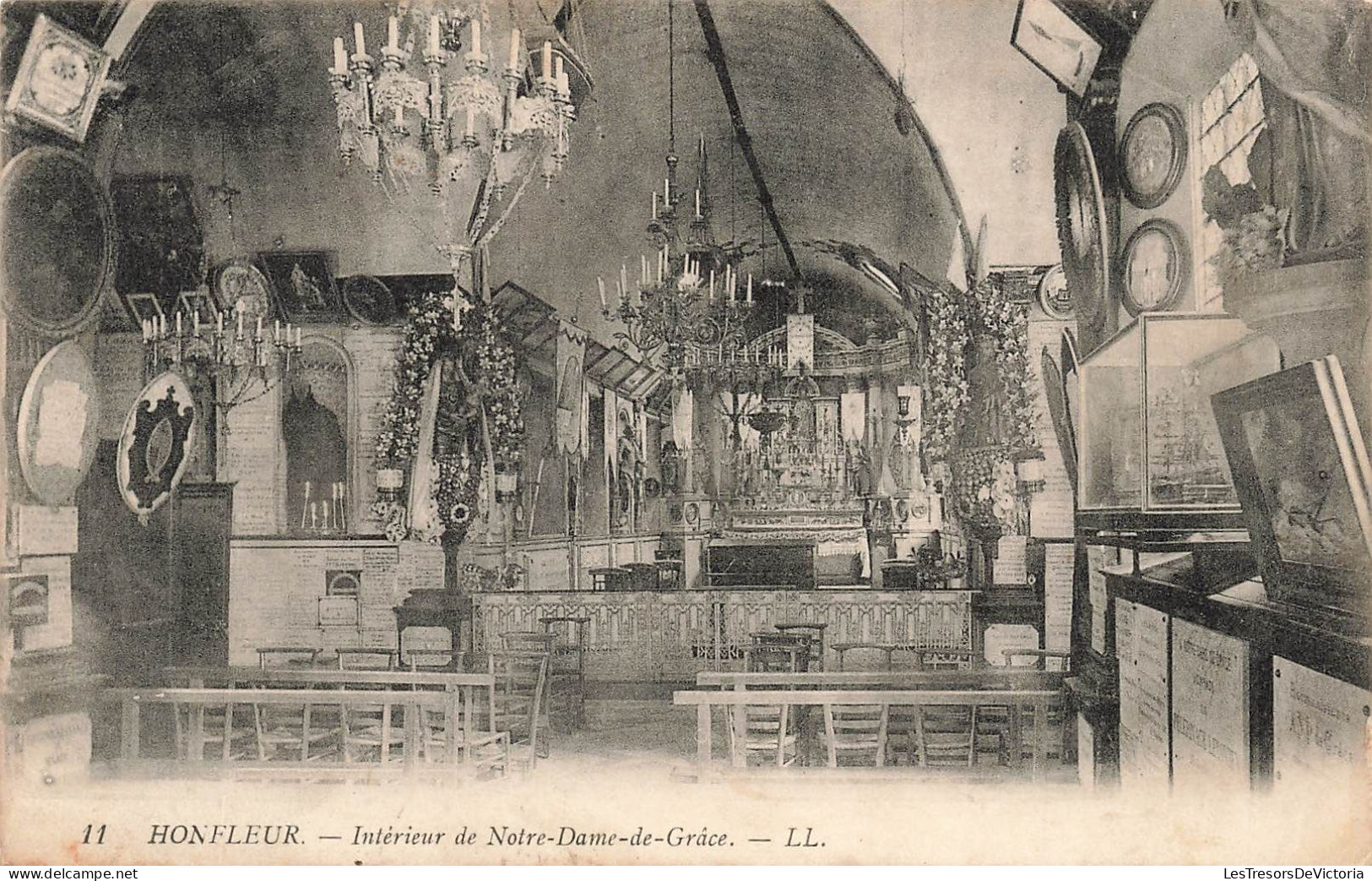 FRANCE - Honfleur - Vue D'ensemble De L'Intérieur De Notre Dame De Grâce - L L - Carte Postale Ancienne - Honfleur