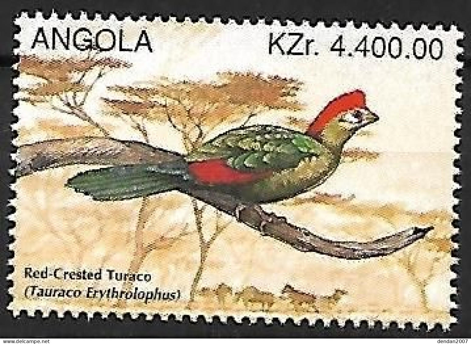 Angola -  Mnh ** 1996 :    Red-crested Turaco   - Tauraco Erythrolophus - Coucous, Touracos