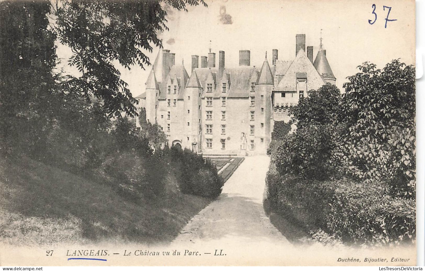 FRANCE - Langeais - Le Château Vu Du Parc - Carte Postale Ancienne - Langeais