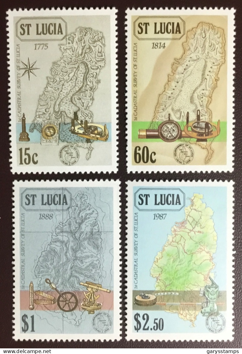 St Lucia 1987 Cadastral Survey Maps MNH - St.Lucia (1979-...)