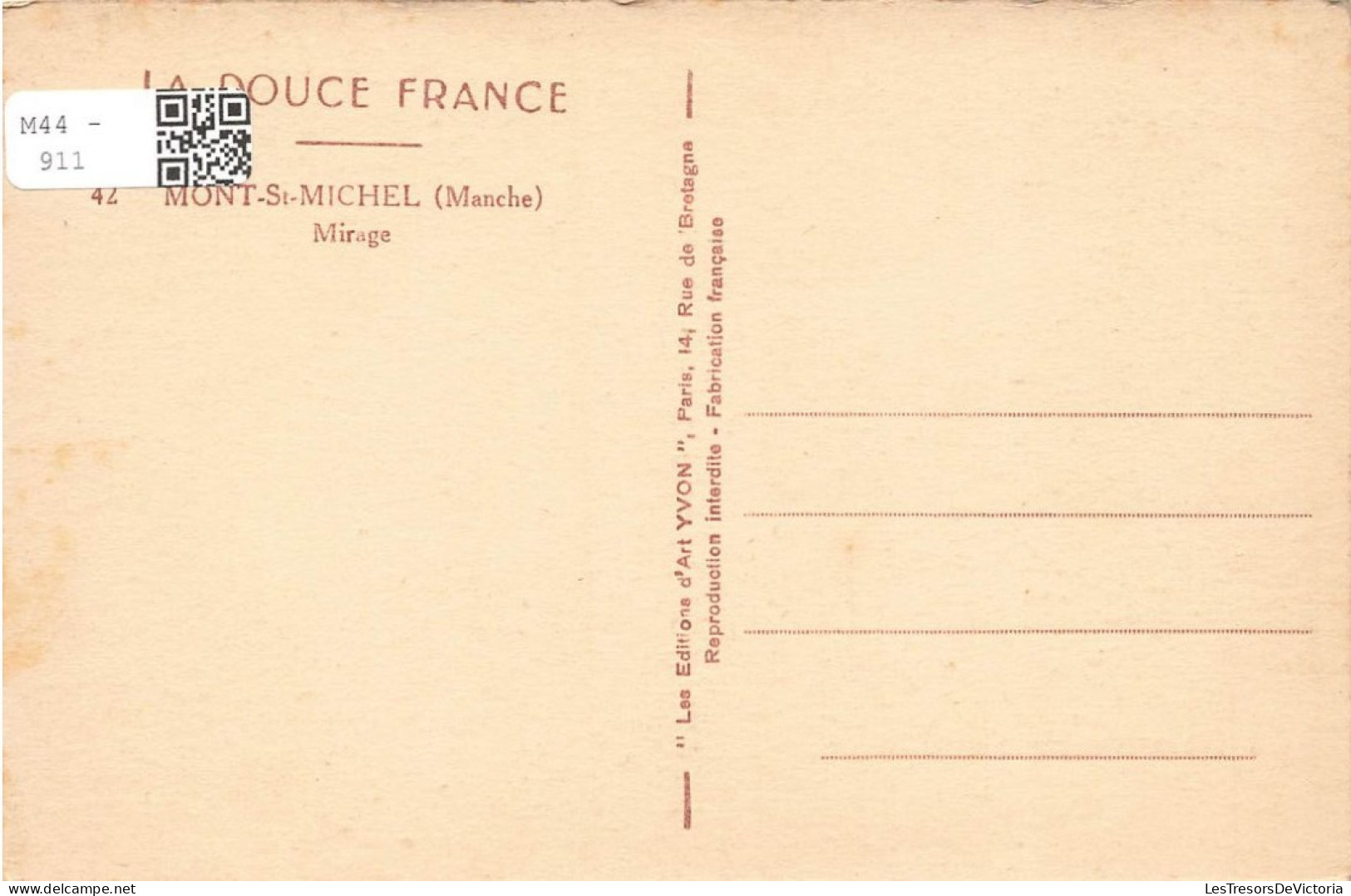 FRANCE - La Douce France - Mont St Michel (Manche) - Mirage - Vue Au Loin - Carte Postale Ancienne - Le Mont Saint Michel