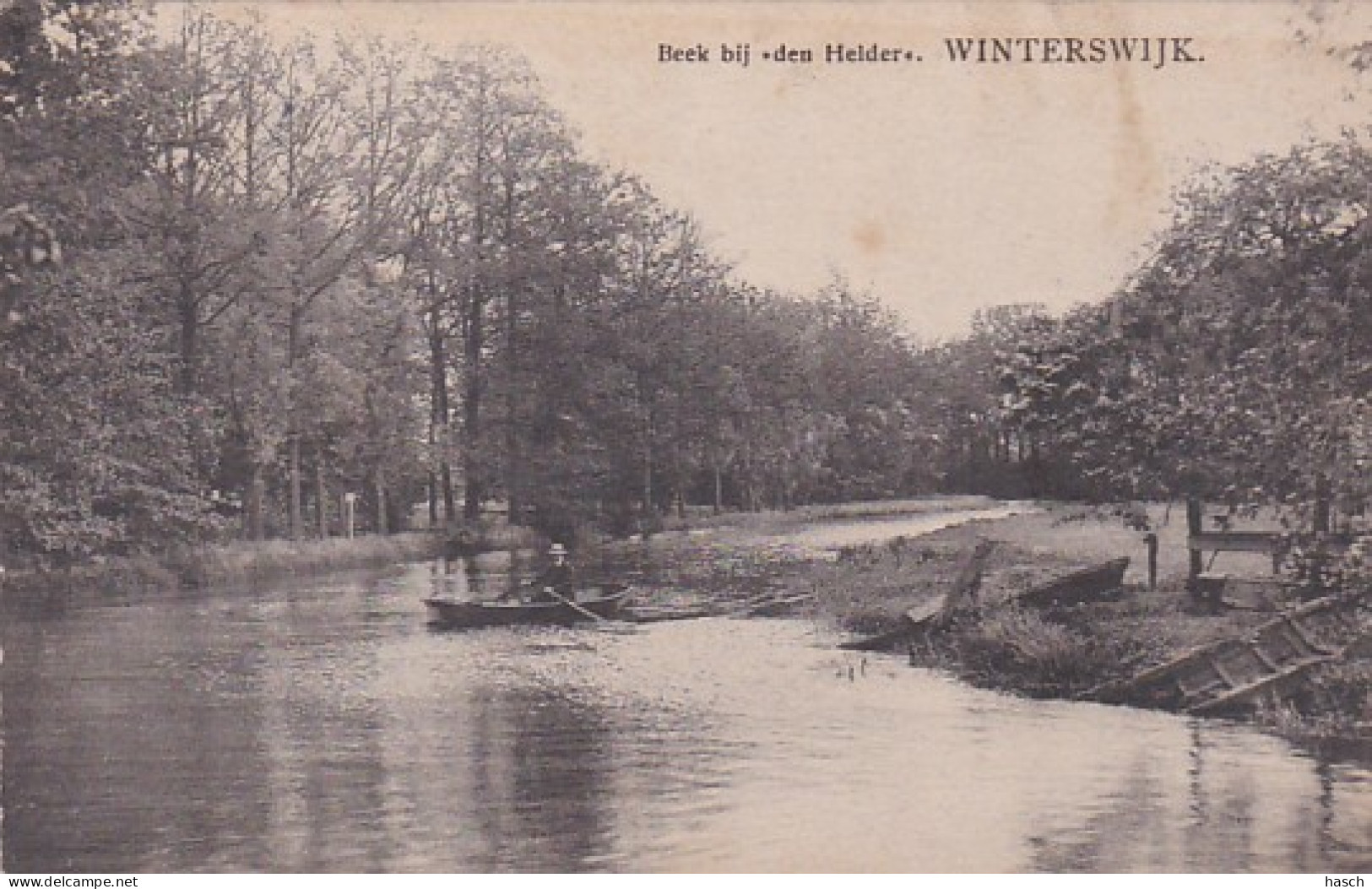 3694	12	Winterswijk, Beek Bij Den Helder (linksboven Een Vouw, Zie Achterkant) - Winterswijk