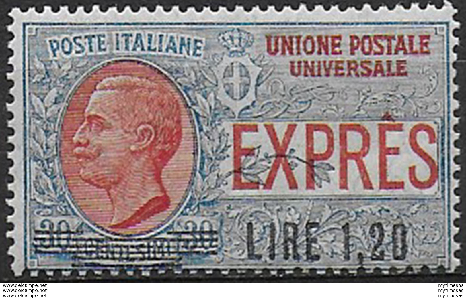 1921 Italia Espresso Lire 1,20 Su 30c. 1v. MNH Sassone N. 5 - Autres & Non Classés
