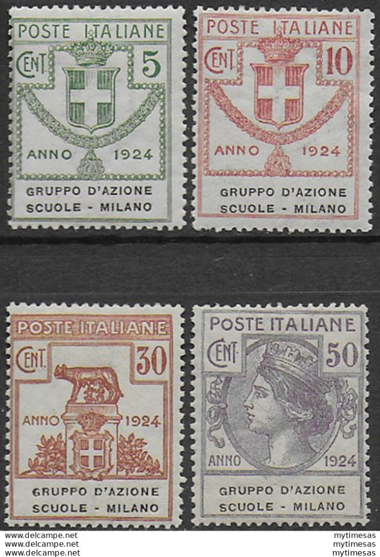 1924 Italia Parastatali Scuole Milano 4v. MNH Sassone N. 38/41 - Sonstige & Ohne Zuordnung