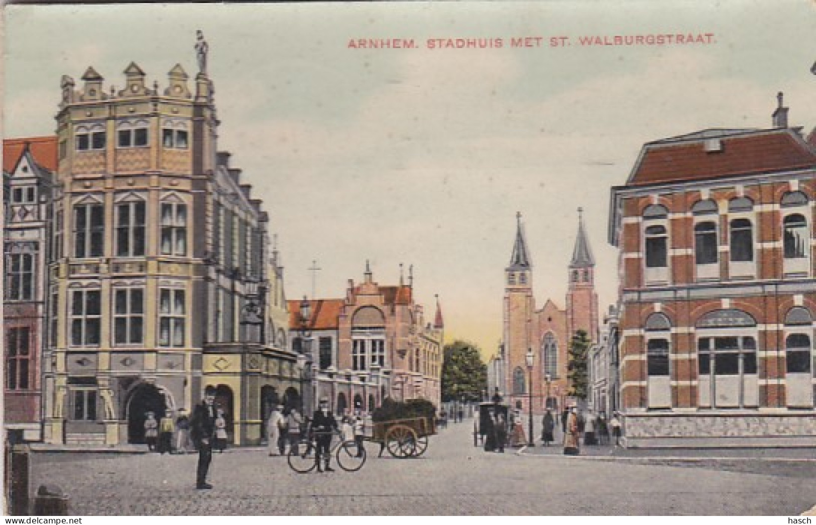 3694	42	Arnhem, Stadhuis Met St Walburgstraat (linksonder Een Vouw) - Arnhem