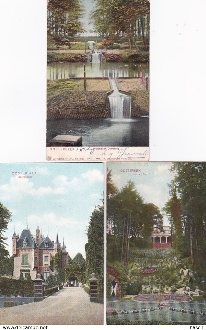 3694	45	Oosterbeek, Zonnenberg-Huize ,,Duno”-Watervallen Oorsprong (3 Kaarten) - Oosterbeek