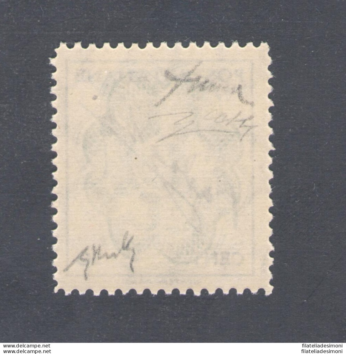 1944 Luogotenenza - Firma Di Badoglio In Cornice - 50 Cent Azzurro E Celeste N° - Andere & Zonder Classificatie