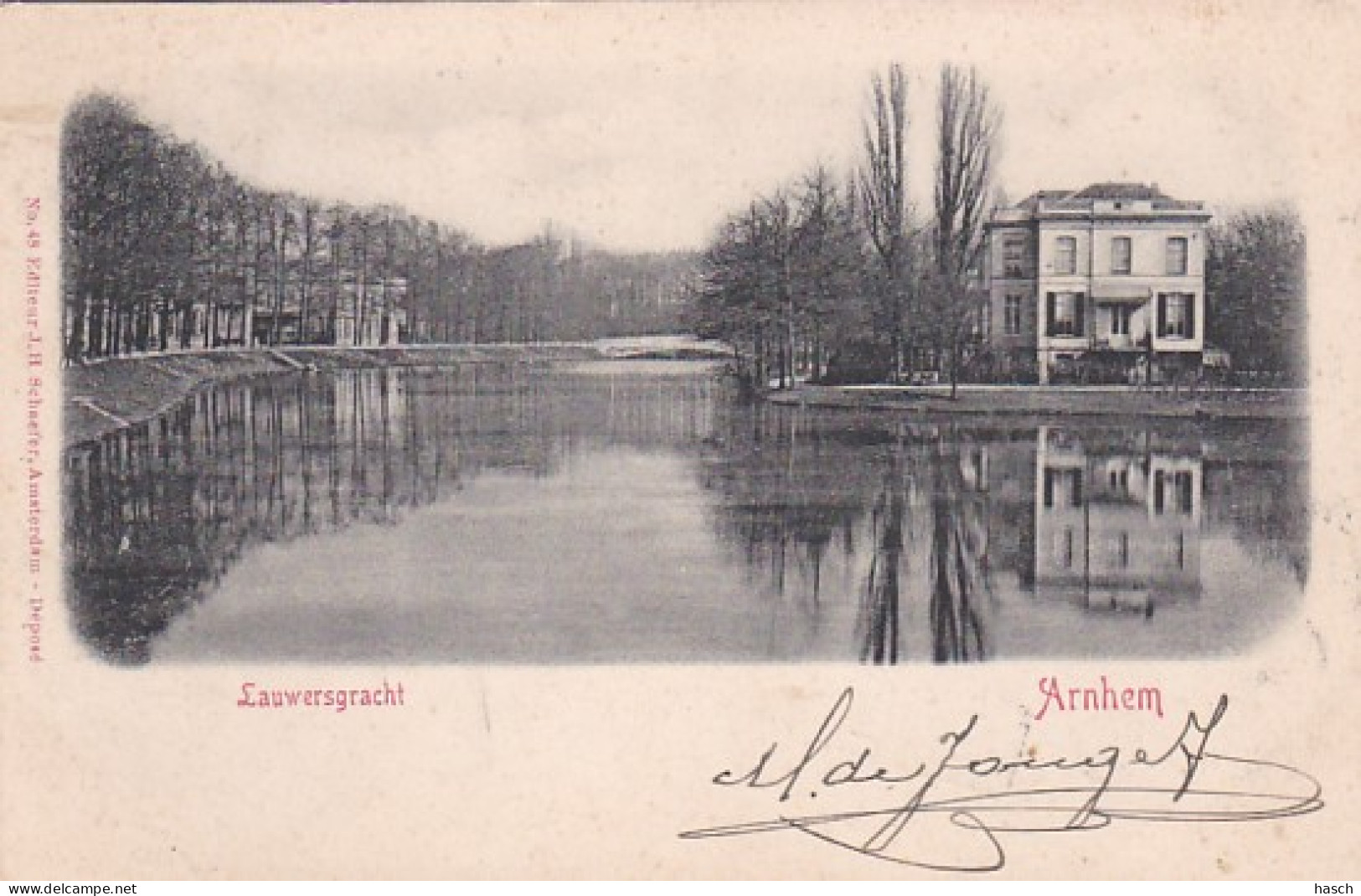 3694	49	Arnhem, Lauwersgracht (poststempel 1902) (minuscule Vouwtjes In De Hoeken) - Arnhem