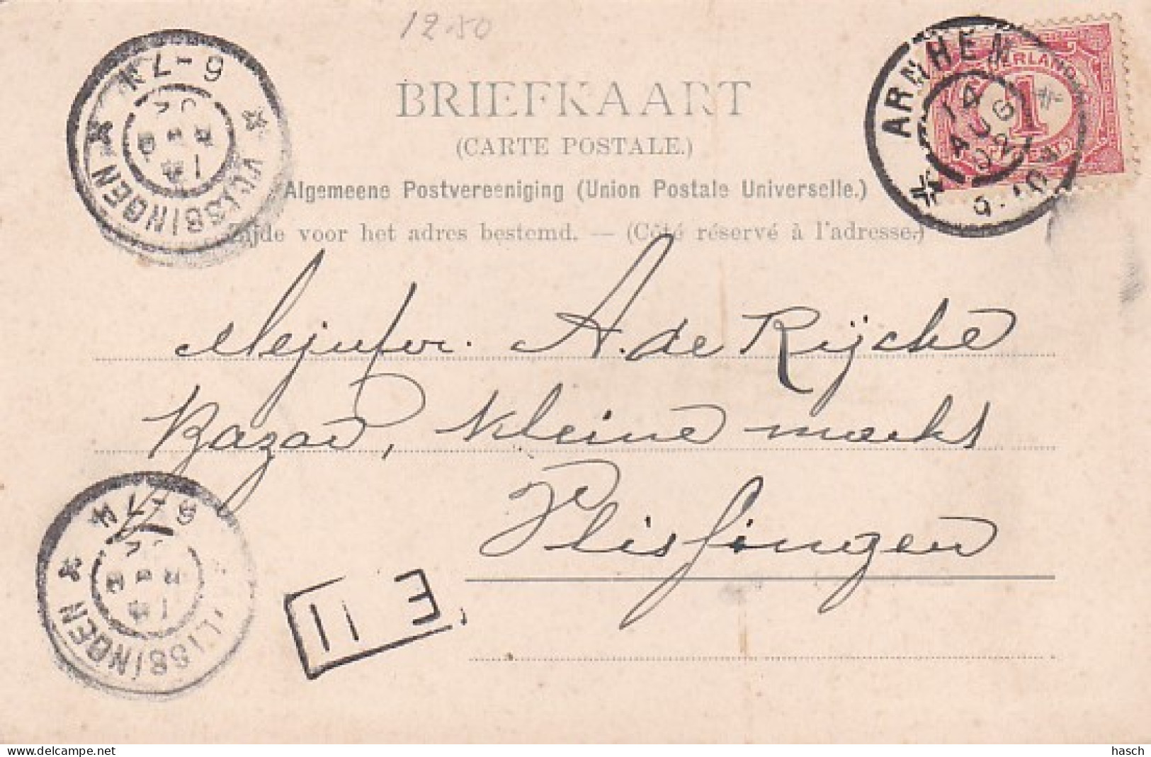 3694	49	Arnhem, Lauwersgracht (poststempel 1902) (minuscule Vouwtjes In De Hoeken) - Arnhem