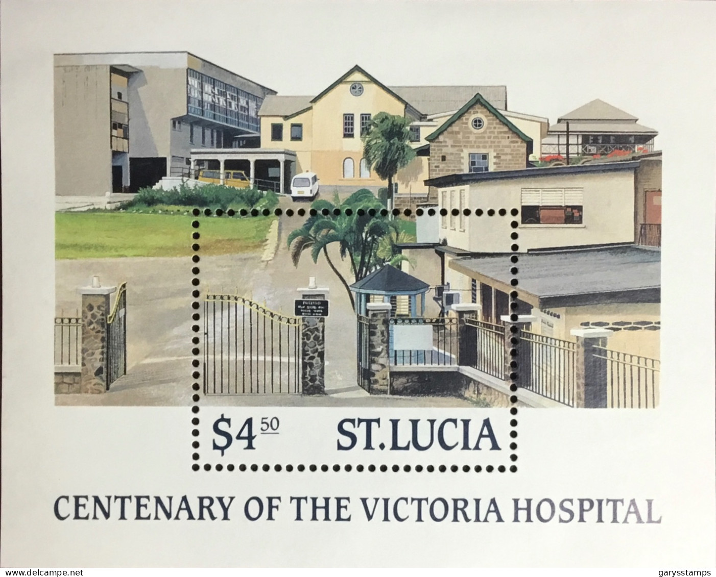 St Lucia 1987 Hospital Centenary Minisheet MNH - St.Lucie (1979-...)