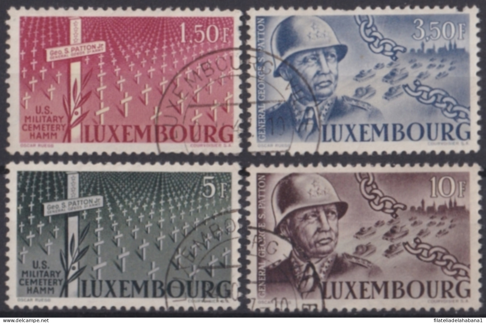 F-EX48520 LUXEMBOURG 1947 WWII GEN PATTON USED + 35€.  - Used Stamps