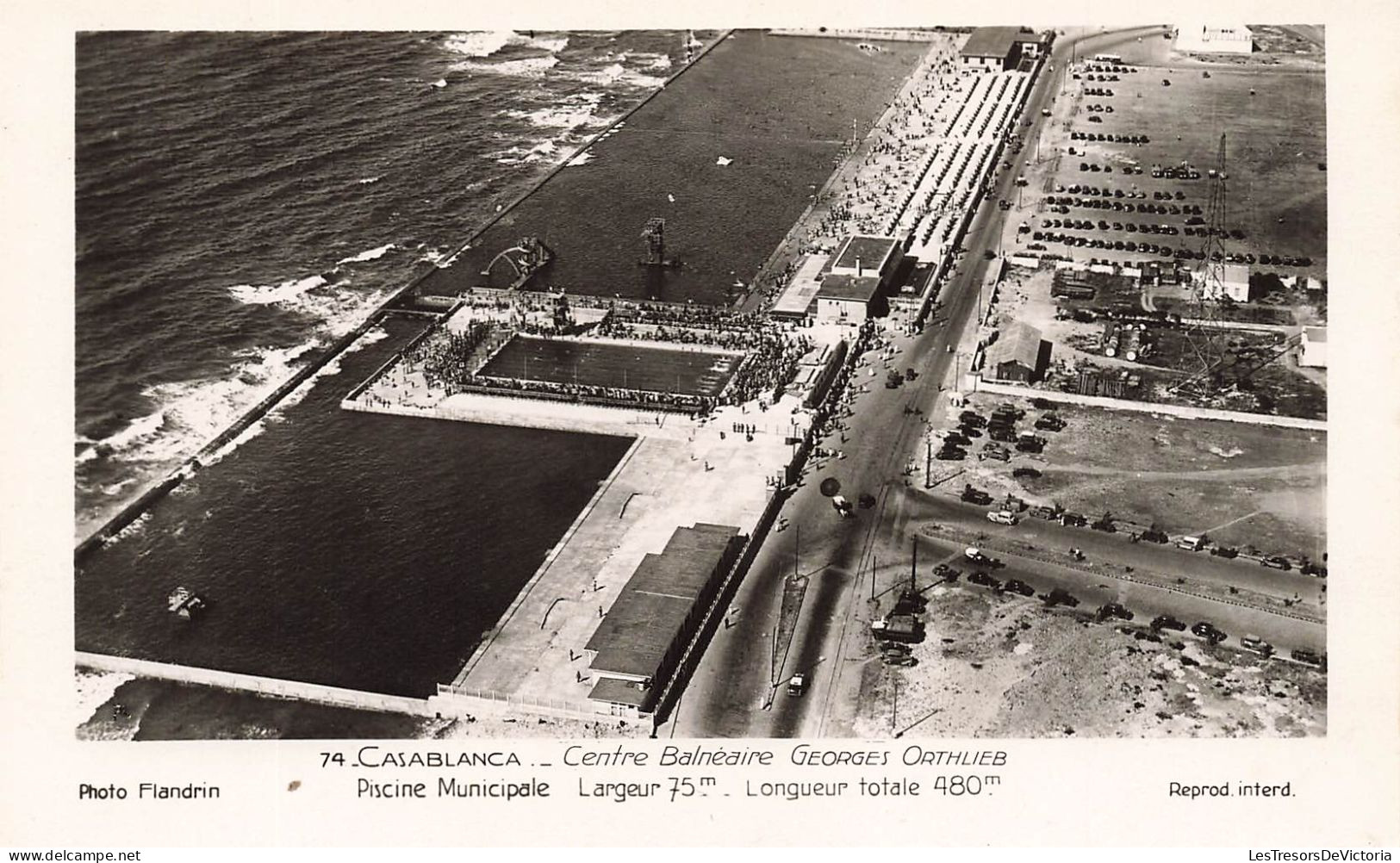 MAROC - Casablanca - Centre Balnéaire Georges Orthlieb - Piscine Municipale - Photo Flandrin - Carte Postale - Casablanca