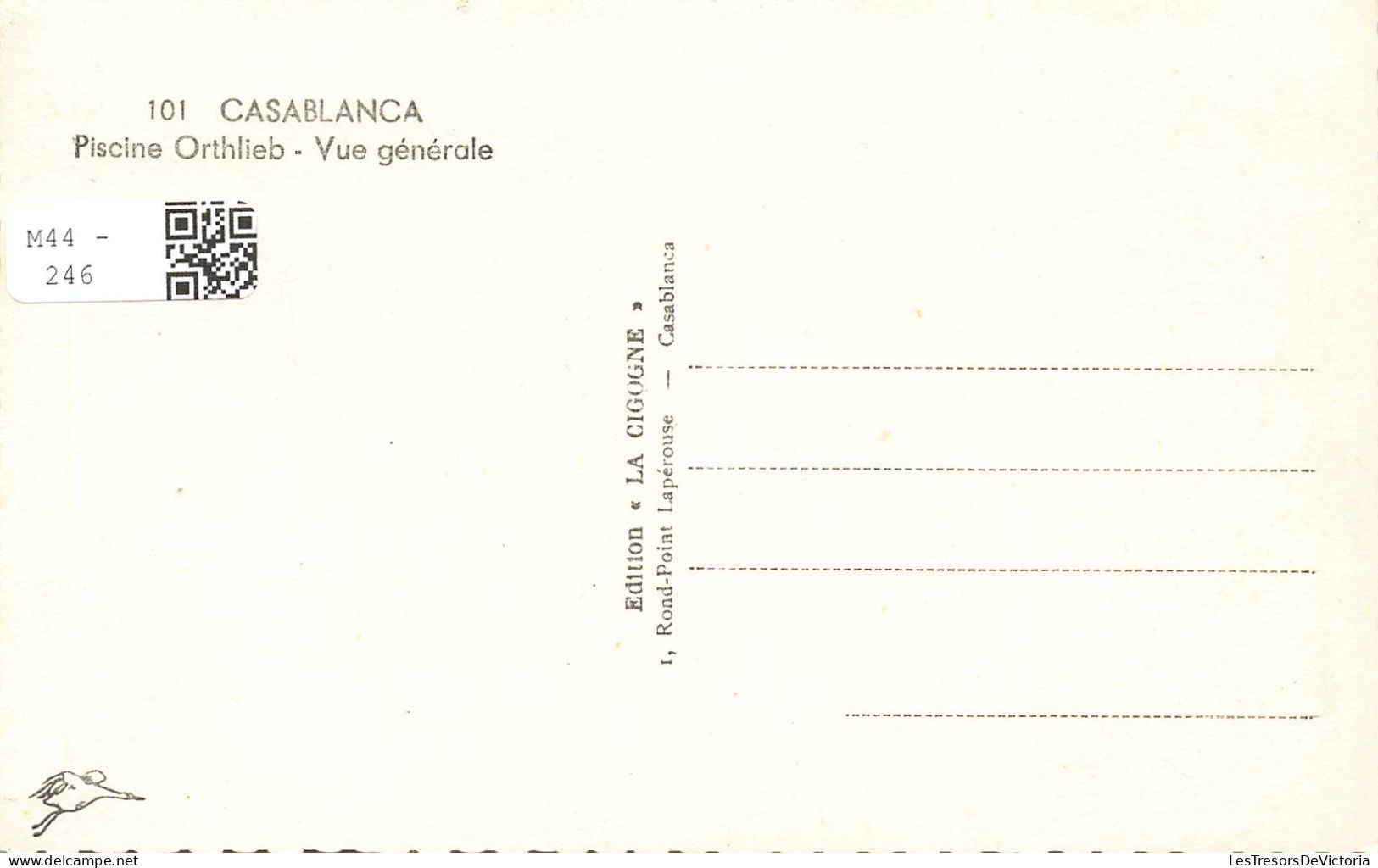 MAROC - Casablanca - Piscine Orthlieb - Vue Générale - Carte Postale - Casablanca