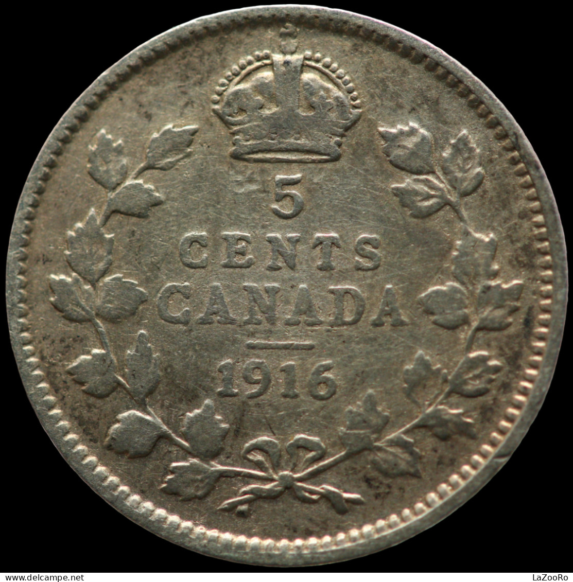 LaZooRo: Canada 5 Cents 1916 VF - Silver - Canada