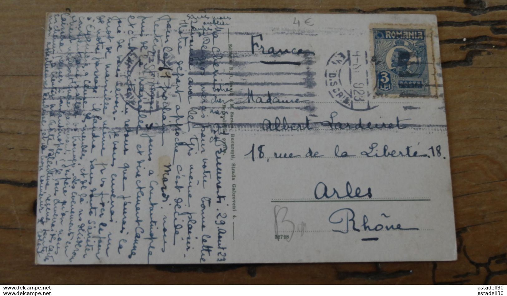 Carte Postale De ROUMANIE 1923   ................  PHI ......... 14544 - Cartas & Documentos