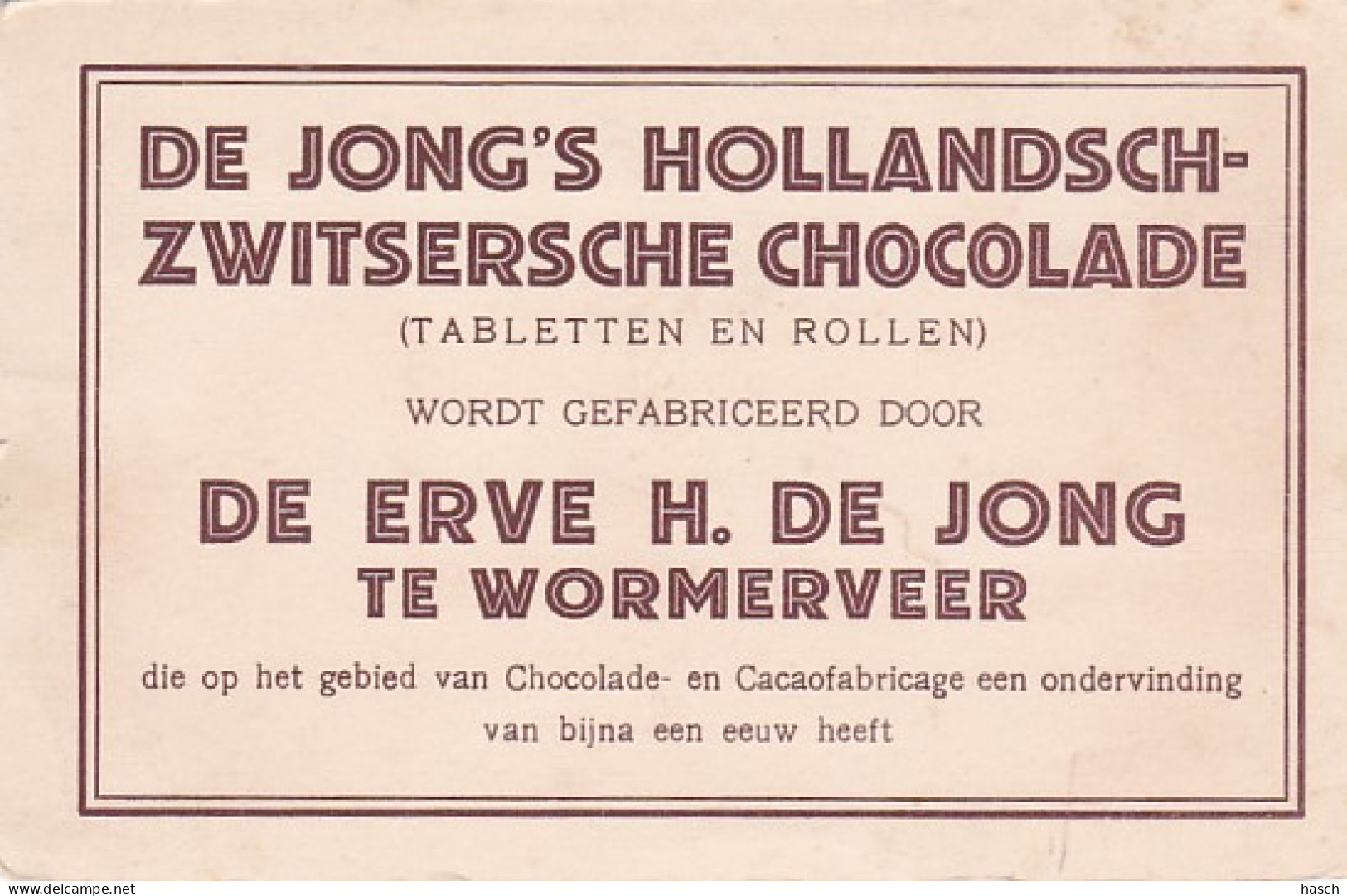 3712	7	Kasteel Helmond Met Reclame: De Jong’s Hollandsche Zwitsersche  Chocolade….(zie Achterkant)(minuscule Vouwen In D - Helmond