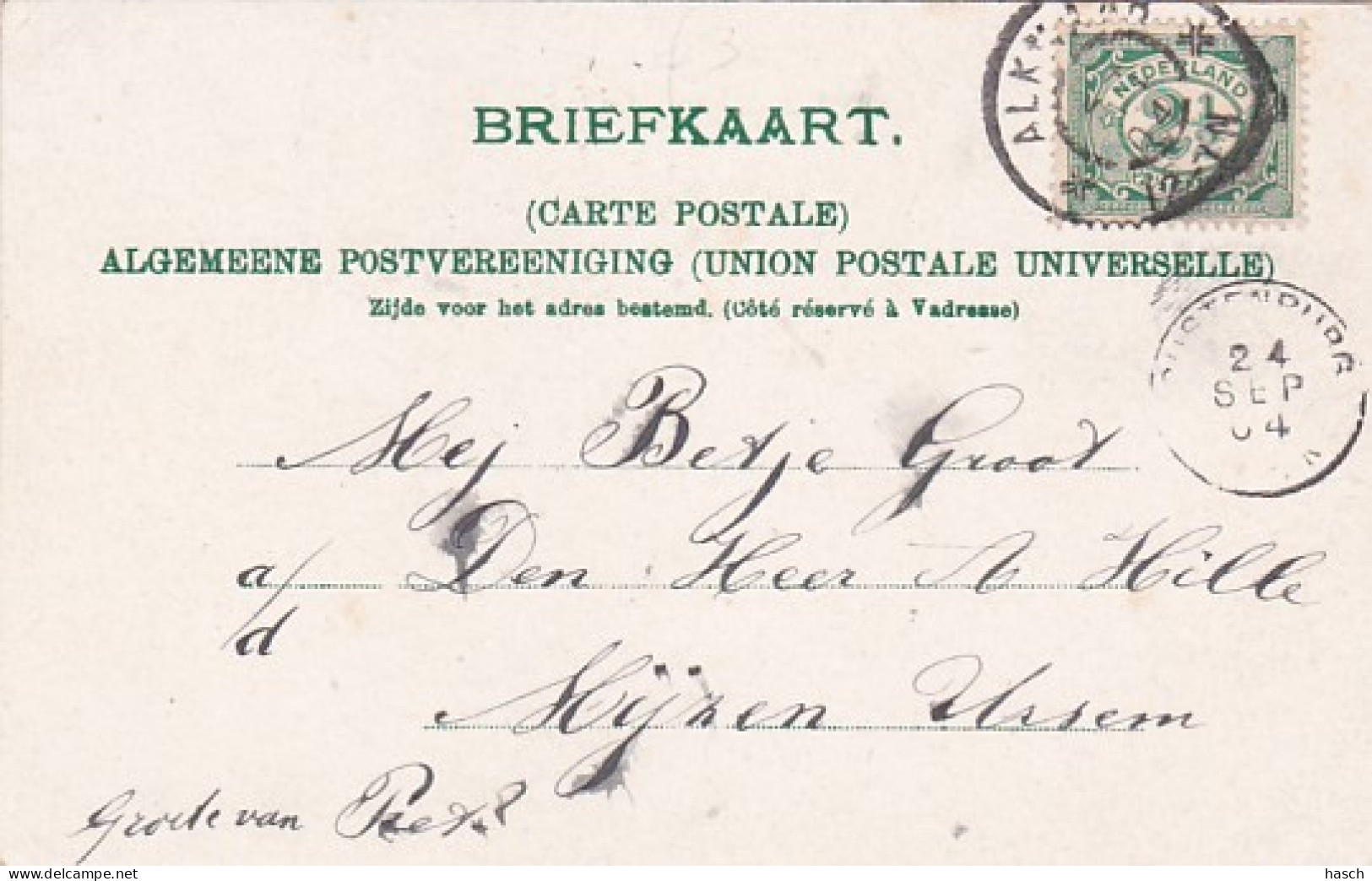 3725	38	Alkmaar, In Het Hooi (poststempel 1904) - Alkmaar