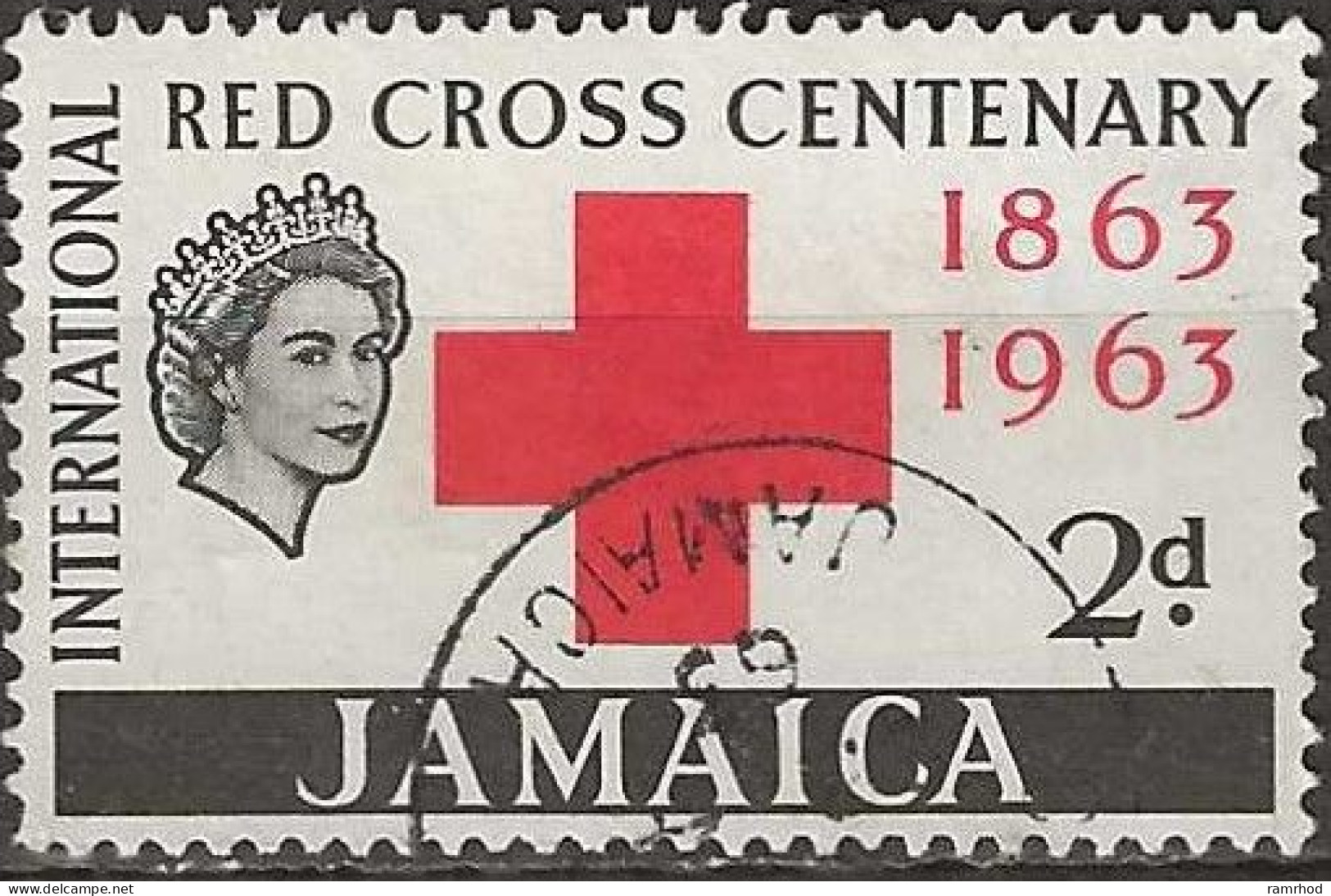 JAMAICA 1963 Centenary Of Red Cross - 2d - Red Cross Emblem FU - Jamaica (1962-...)