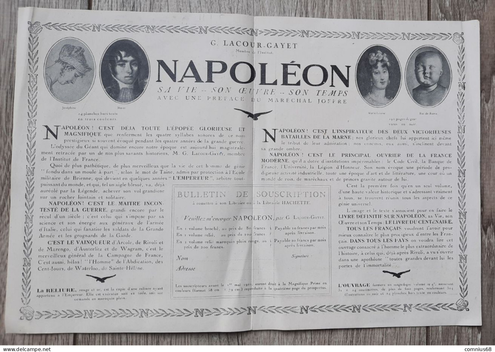 Publicité - Livre Napoléon Par G Lacourt-Gayet - Pubblicitari