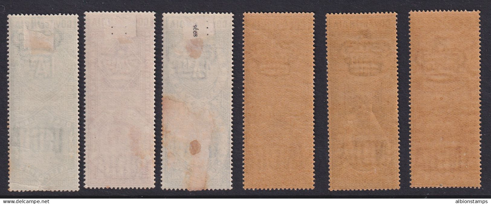 India, SG T56-T61, MHR/NH (few Toned Gum), Telegraph Stamps - 1902-11 Roi Edouard VII
