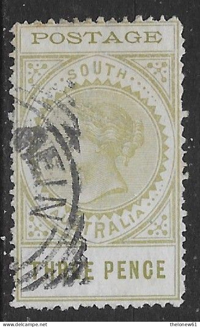 Australia 1902 South Australia Queen Victoria "POSTAGE" Thin Letters 3P Mi N.87 US - Usados