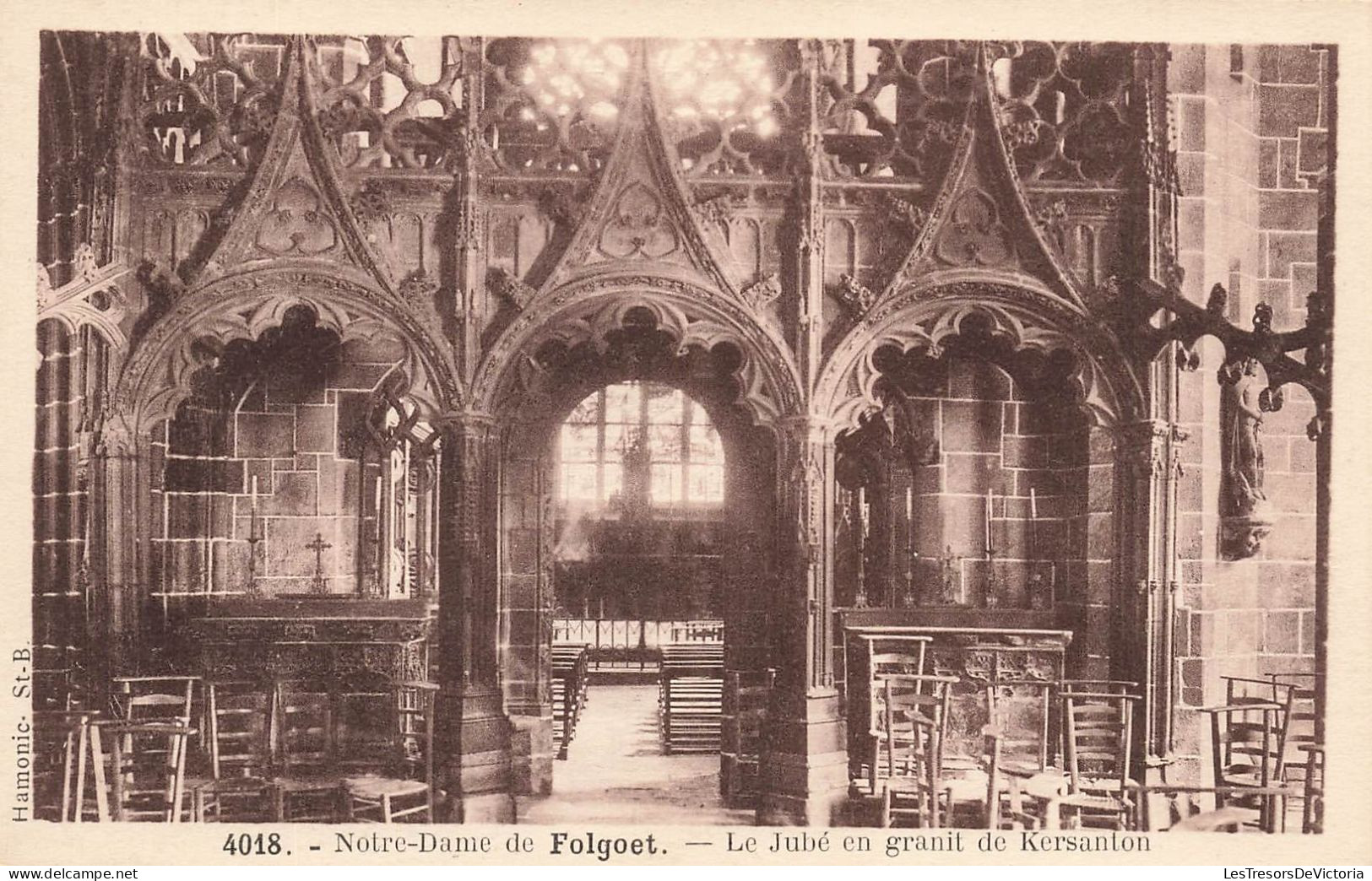FRANCE - Le Folgoët - Notre Dame - Le Jubé En Granit De Kersanton - Carte Postale Ancienne - Le Folgoët