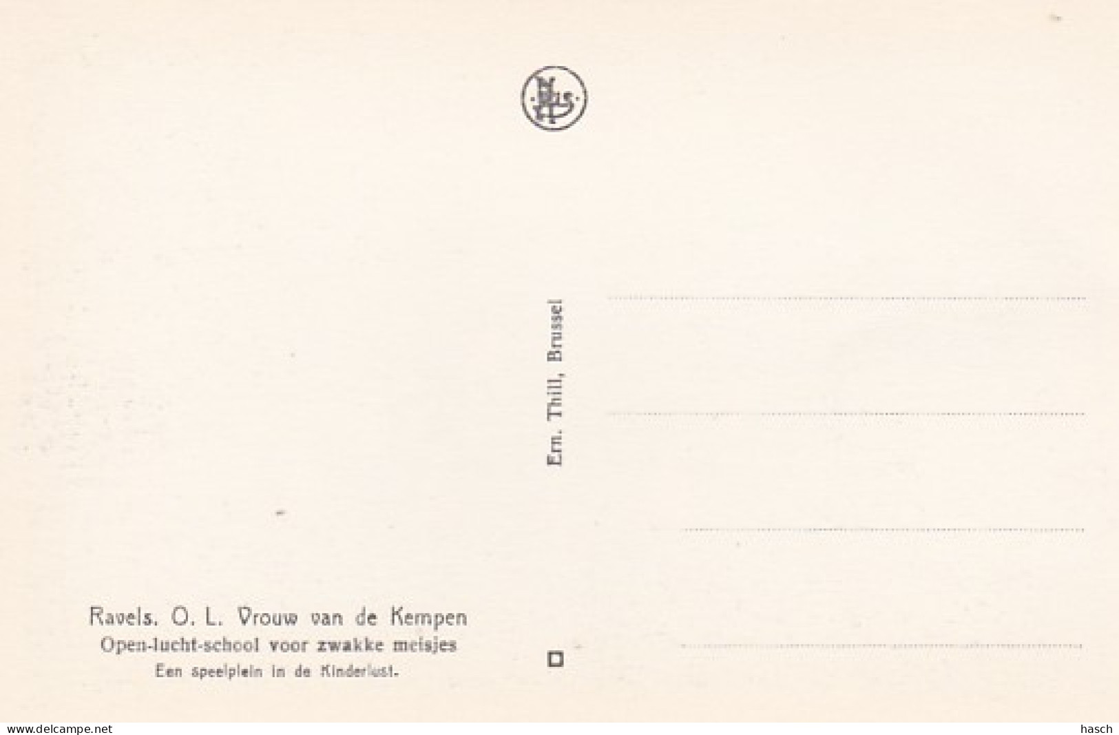 3726	154	Ravels, O. L. Vrouw Van De Kempen Open Lucht School Voor Zwakke Meisjes Een Speelplein In De Kinderlust. - Ravels