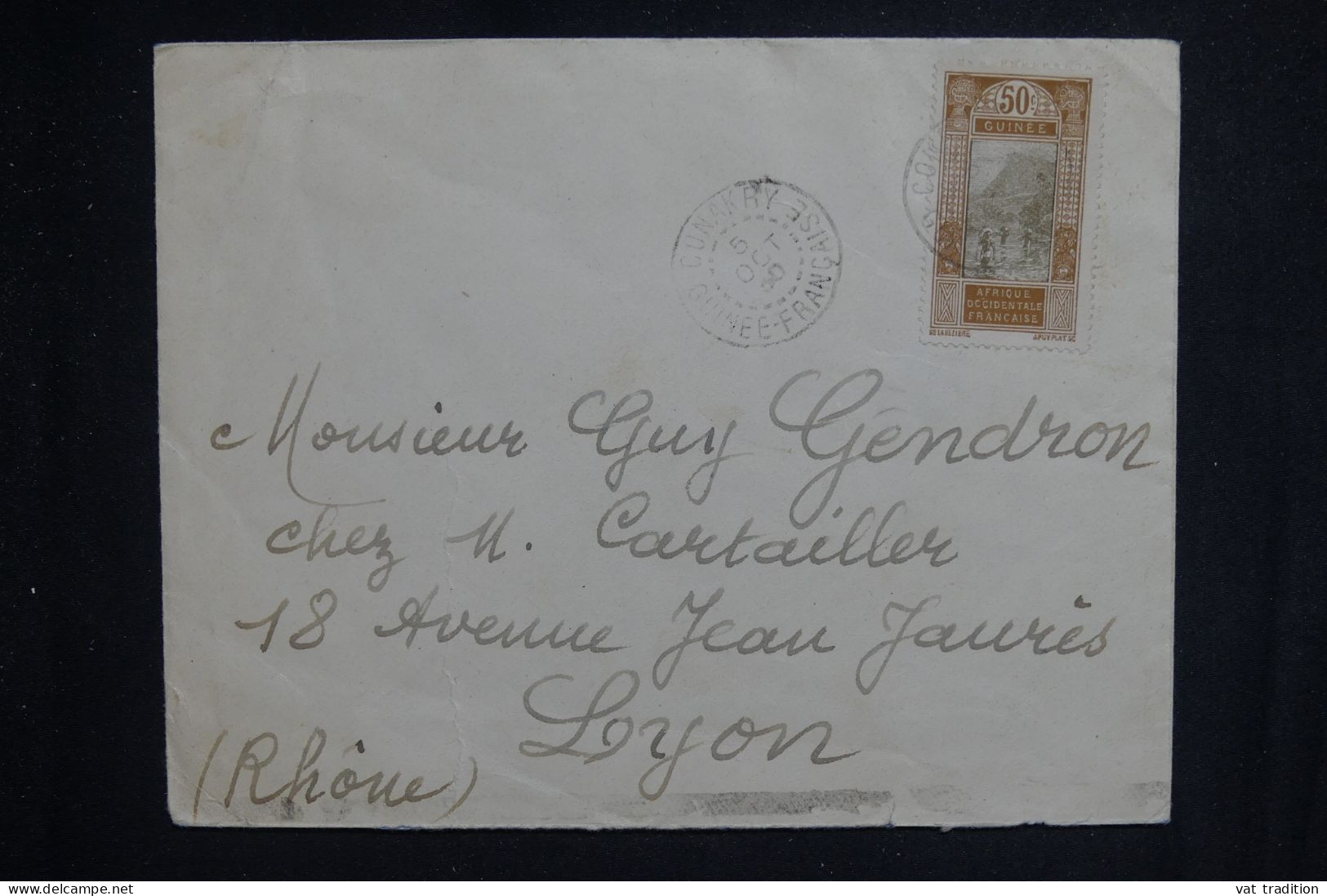 GUINÉE - Enveloppe De Conakry Pour Lyon En 1930  - L 150391 - Briefe U. Dokumente