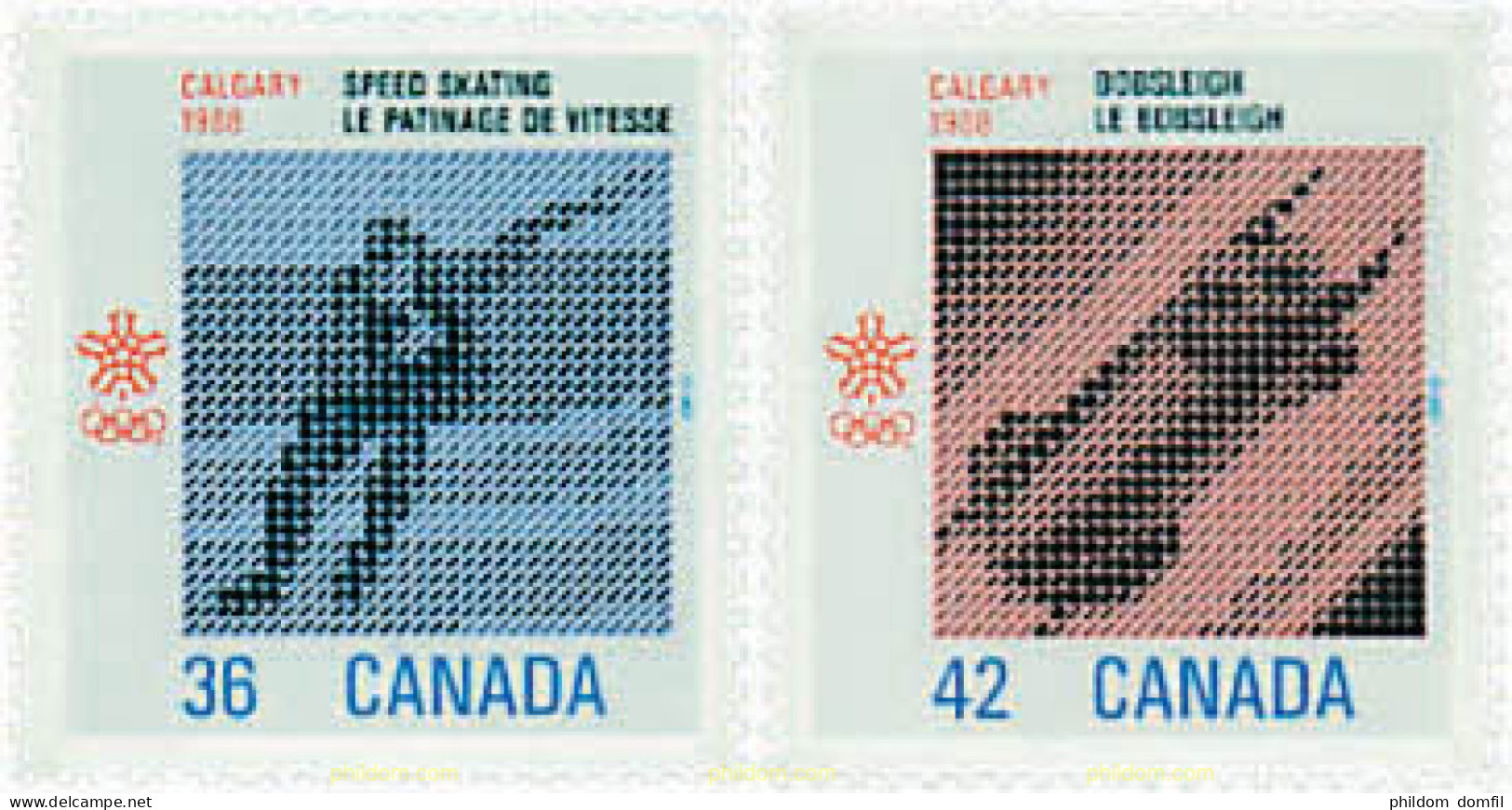 726149 HINGED CANADA 1987 15 JUEGOS OLIMPICOS INVIERNO CALGARY 1988 - Otros & Sin Clasificación