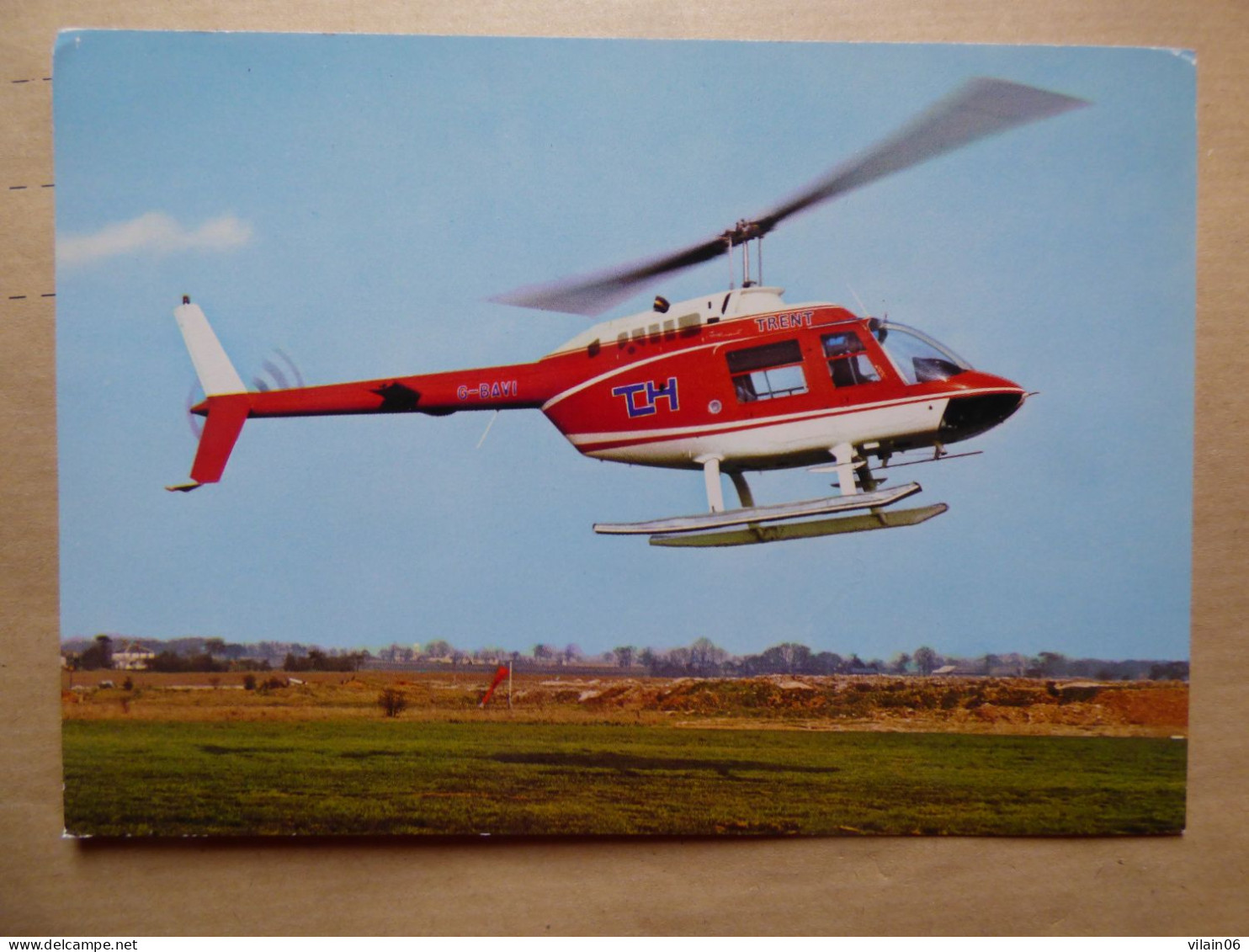 TRENT HELICOPTERS  BELL JET RANGER 206B  /  CARTE COMPAGNIE / AIRLINES ISSUE - Hubschrauber