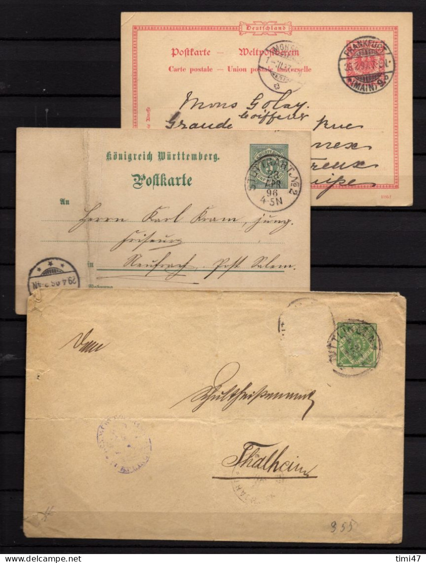 R665  /  ETATS ALLEMANDS+ REICH 13 Plis Lettres / Entiers écrits - Collezioni