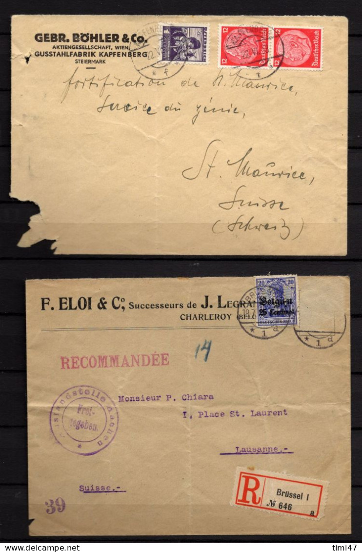 R665  /  ETATS ALLEMANDS+ REICH 13 Plis Lettres / Entiers écrits - Colecciones