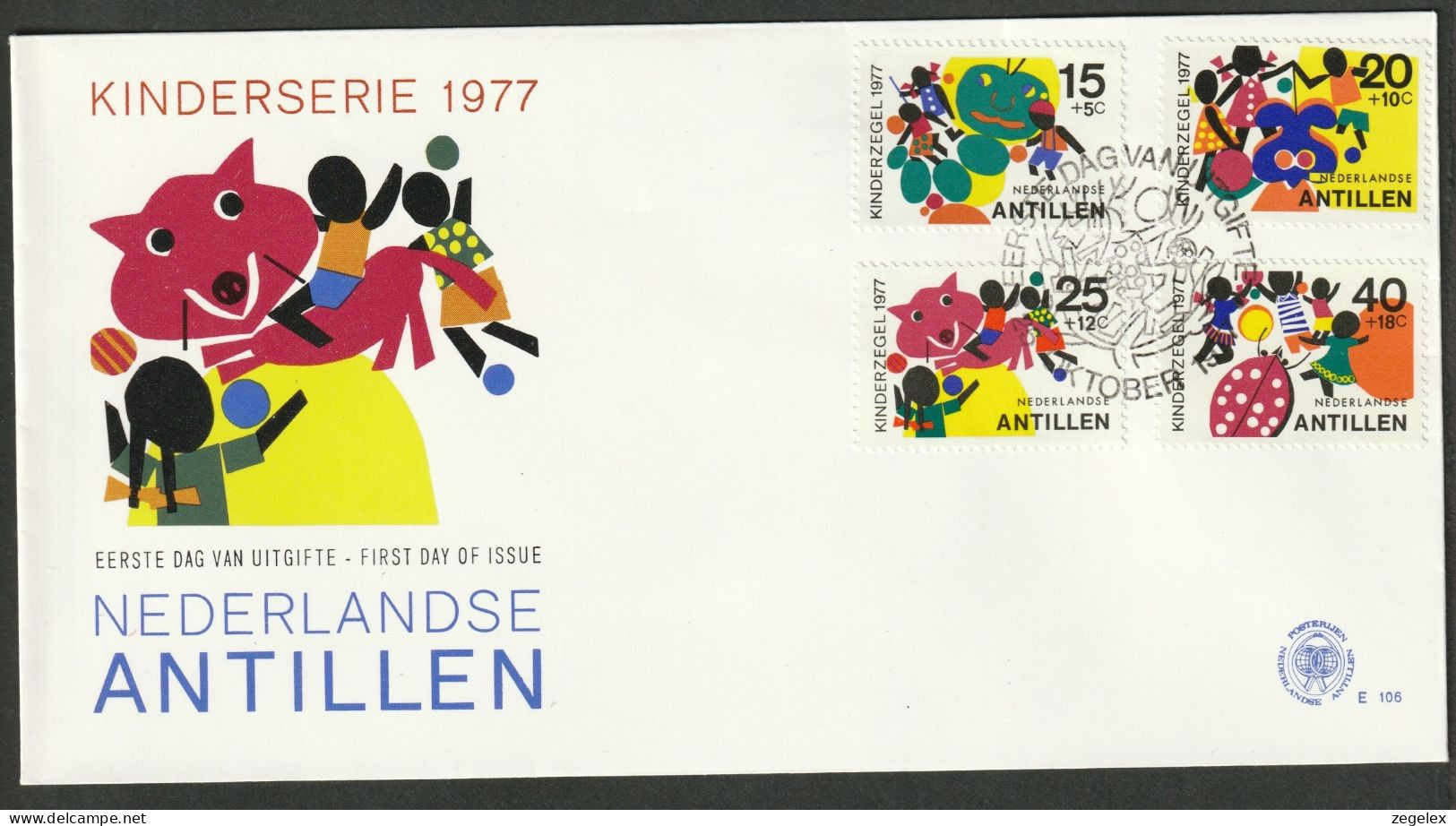 Ned. Antillen 1977 FDC - E106 - Antille