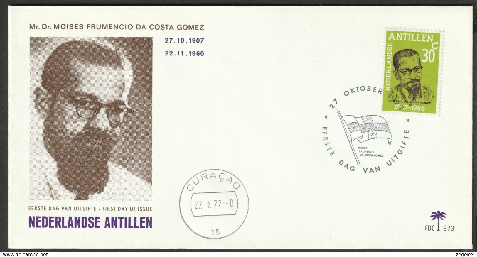 Ned. Antillen 1972 FDC - E73 - West Indies