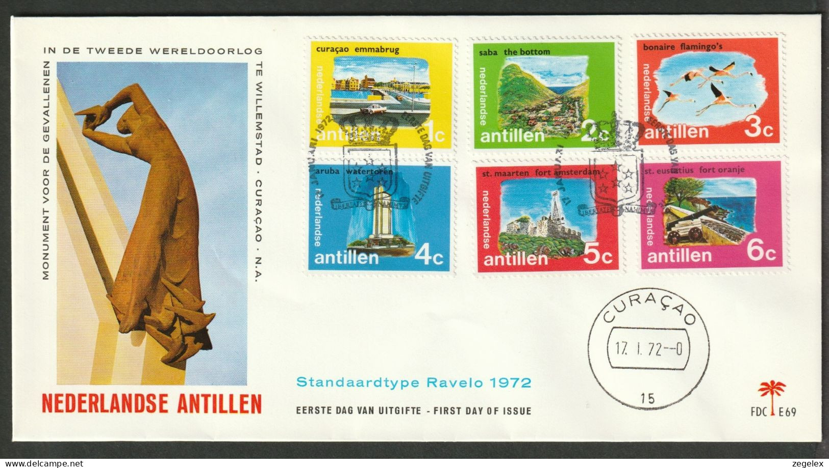 Ned. Antillen 1972 FDC - E69 - Antillas Holandesas