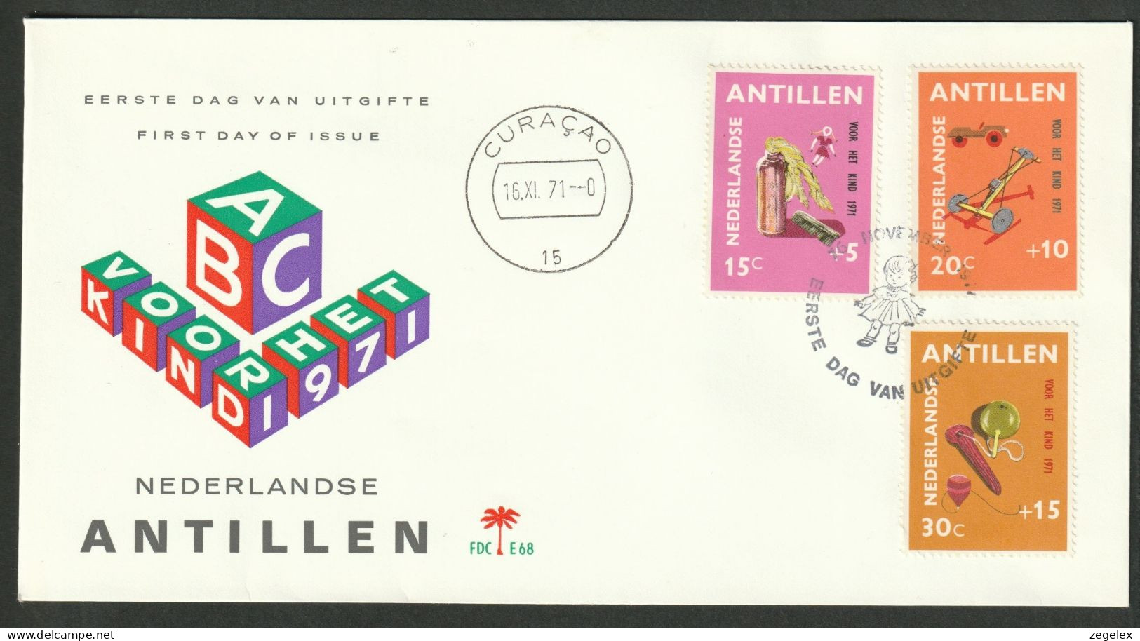 Ned. Antillen 1971 FDC - E68 - West Indies