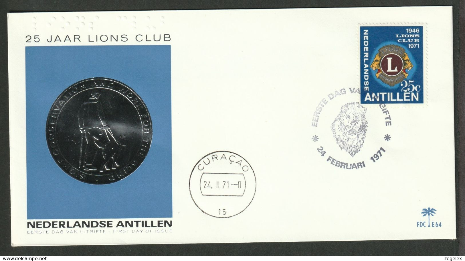 Ned. Antillen 1971 FDC - E64 - Antilles