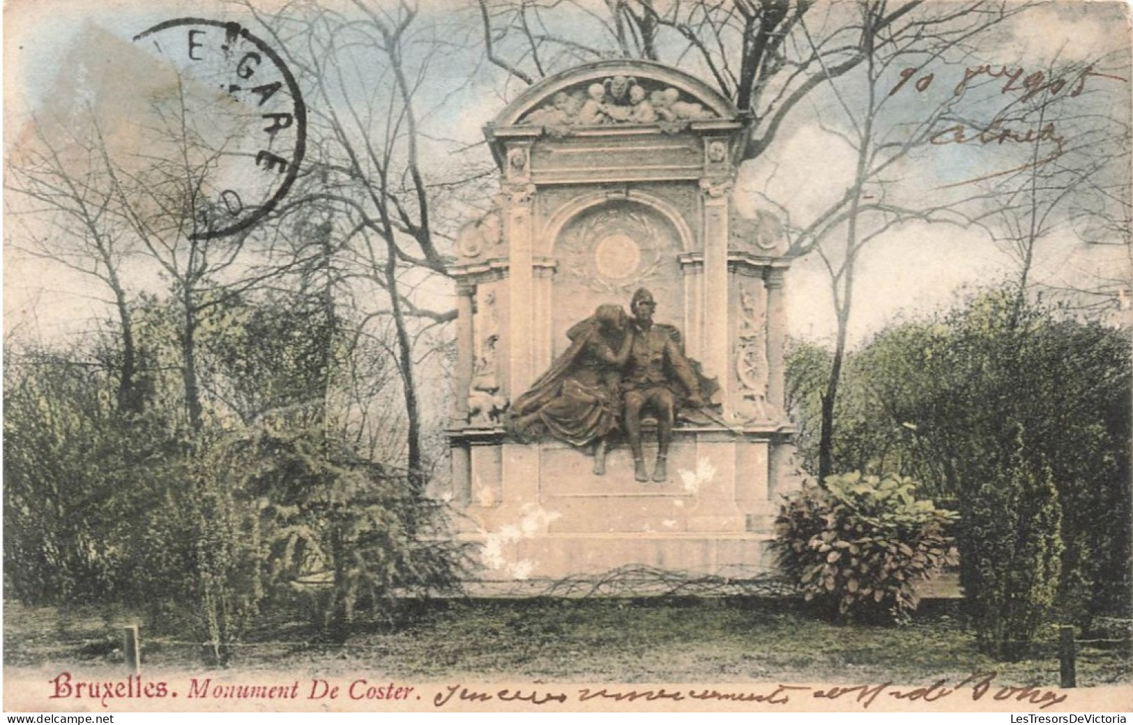 BELGIQUE - Bruxelles - Monument De Coster - Colorisé - Monument - Dos Non Divisé - Carte Postale Ancienne - Bauwerke, Gebäude