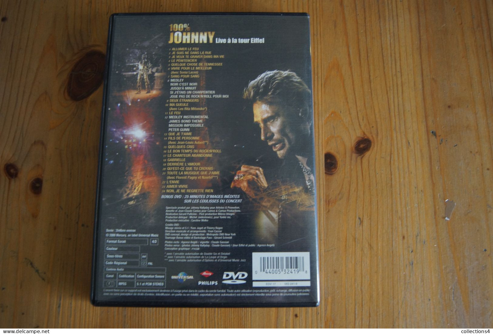 JOHNNY HALLYDAY 100°/° JOHNNY LIVE A LA TOUR EIFFEL DVD   SORTIE 2000 FLORENT PAGNY - Muziek DVD's