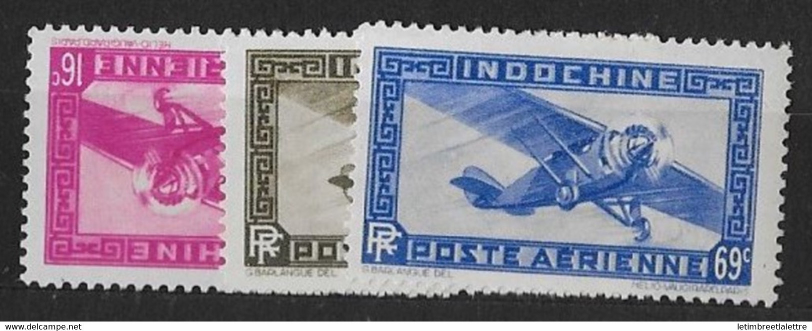 Indochine - Poste Aérienne - YT N° 17 à 19 ** - Neuf Sans Charnière - 1941 - Aéreo