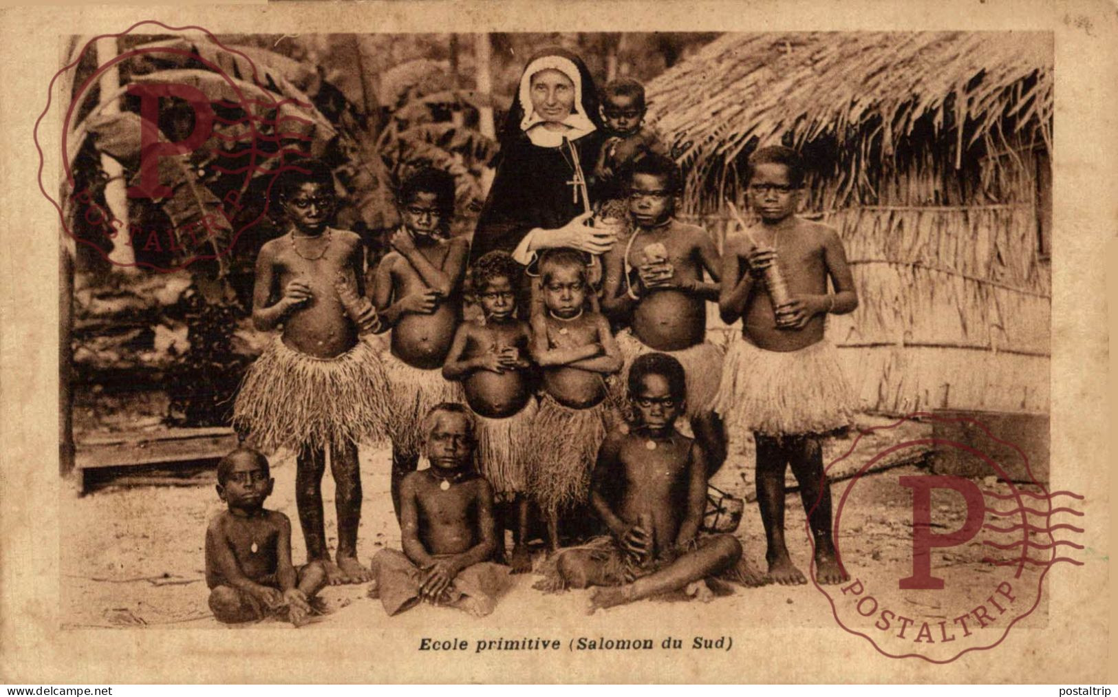 OCEANIA. ISLAS SALOMON.  Ecole Primitive - SALOMON Du SUD - Solomoneilanden