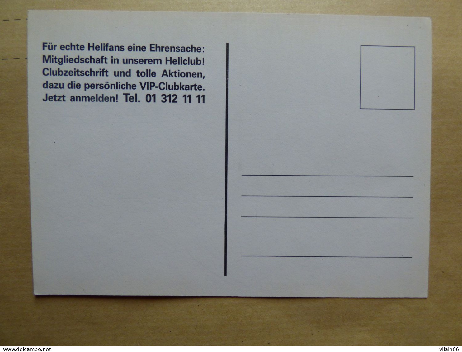 RUDISUHLI HELICOPTER     /   AIRLINES ISSUE / CARTE DE COMPAGNIE - Helicópteros