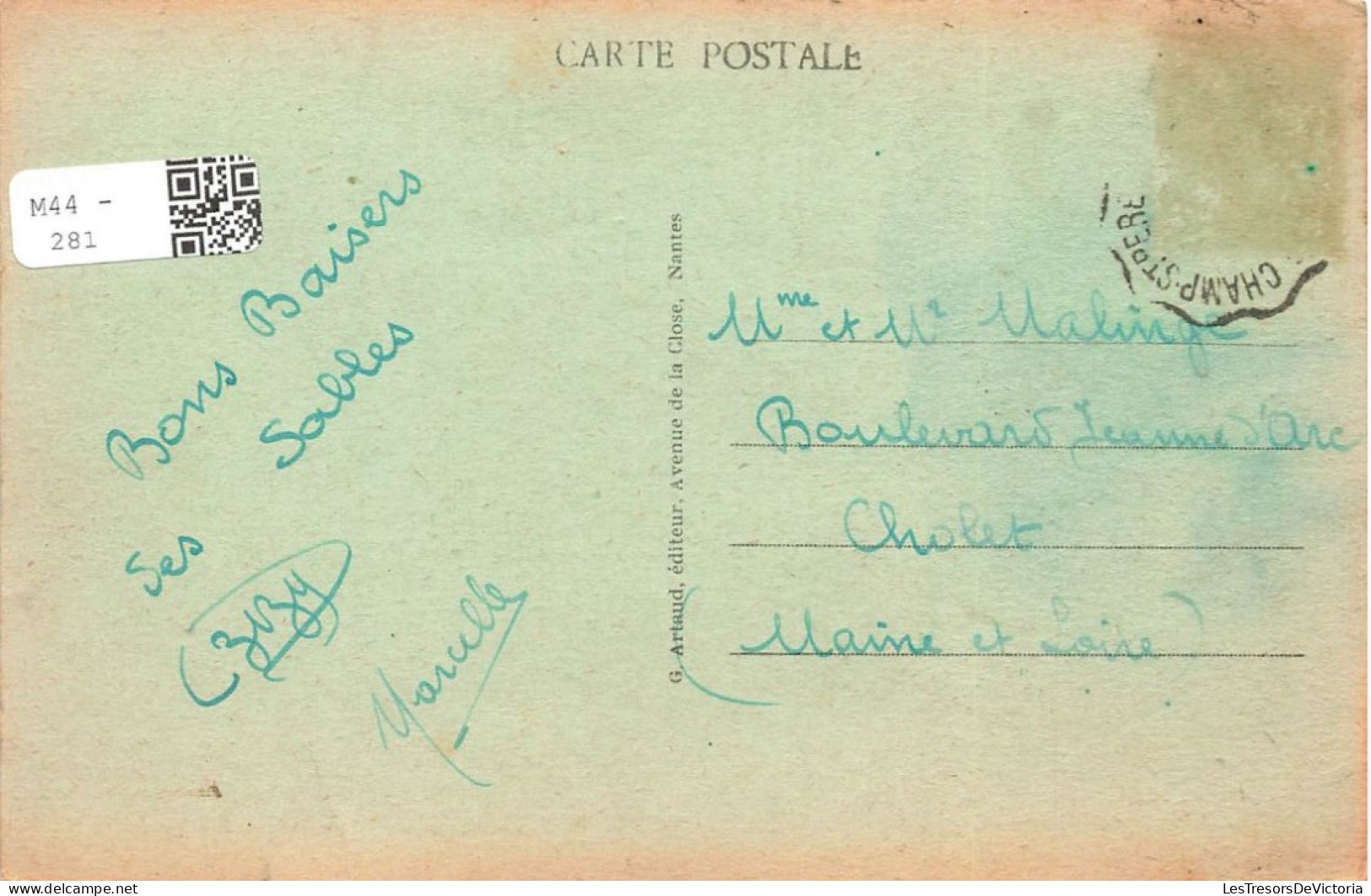 FRANCE - Les Sables D'Olonne - La Plage - Animé - Tentes - Bar - Carte Postale Ancienne - Sables D'Olonne