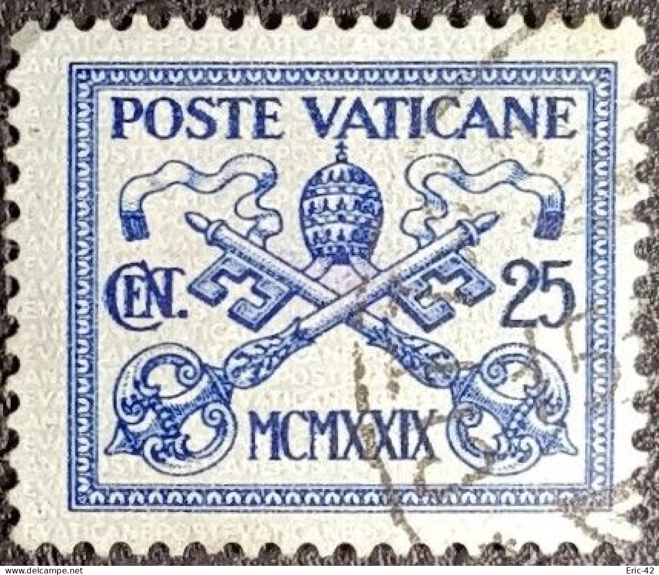 VATICAN. Y&T N°29. Armoiries Pontificales. USED. - Oblitérés