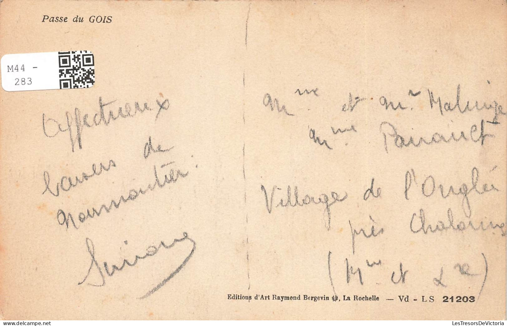 FRANCE - La Passe Du Gois Reliant L'Ile De Noirmoutier à Beauvoir Sur Mer - Carte Postale Ancienne - Beauvoir Sur Mer