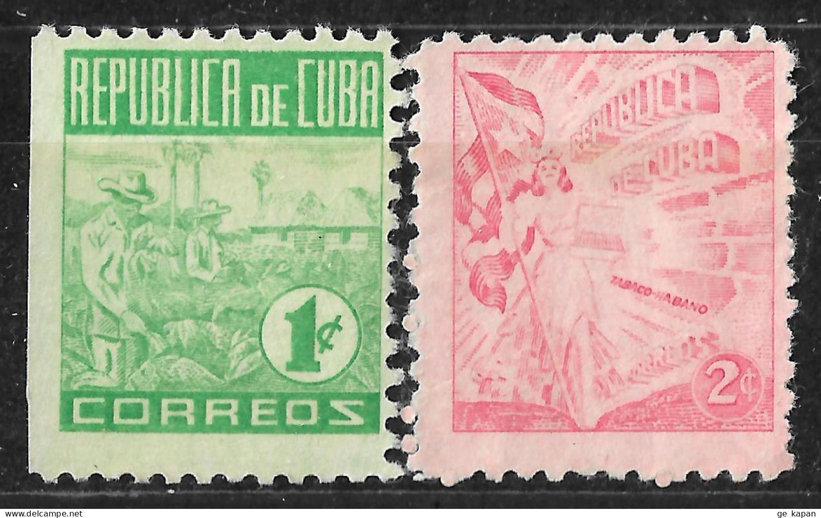 1950 CUBA Set Of 2 Mint No Gum STAMPS (Michel # 229,230) CV €2.00 - Neufs