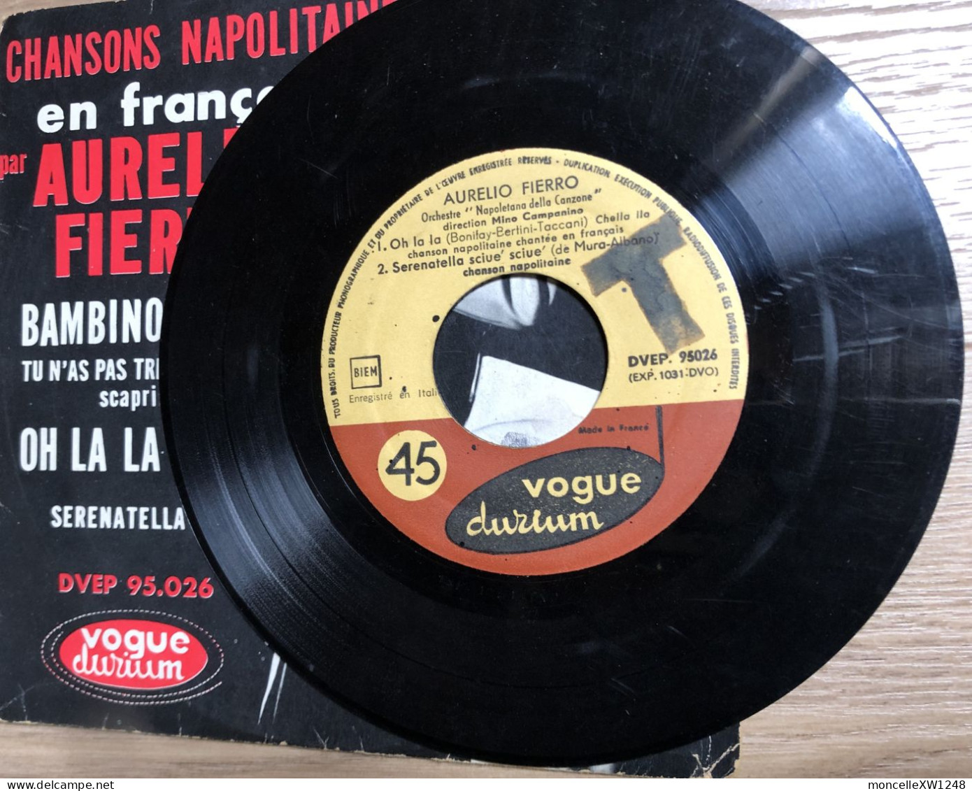 Aurelio Fierro - 45 T EP Chansons Napolitaines (1957) - 45 T - Maxi-Single